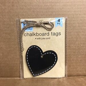 Heart-Shaped Chalkboard Tags with Jute Cord